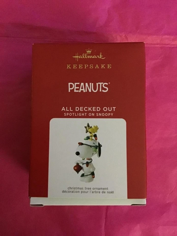Hallmark Keepsake Ornament 2021 All Decked Out 24th Spotlight on Snoopy Peanuts