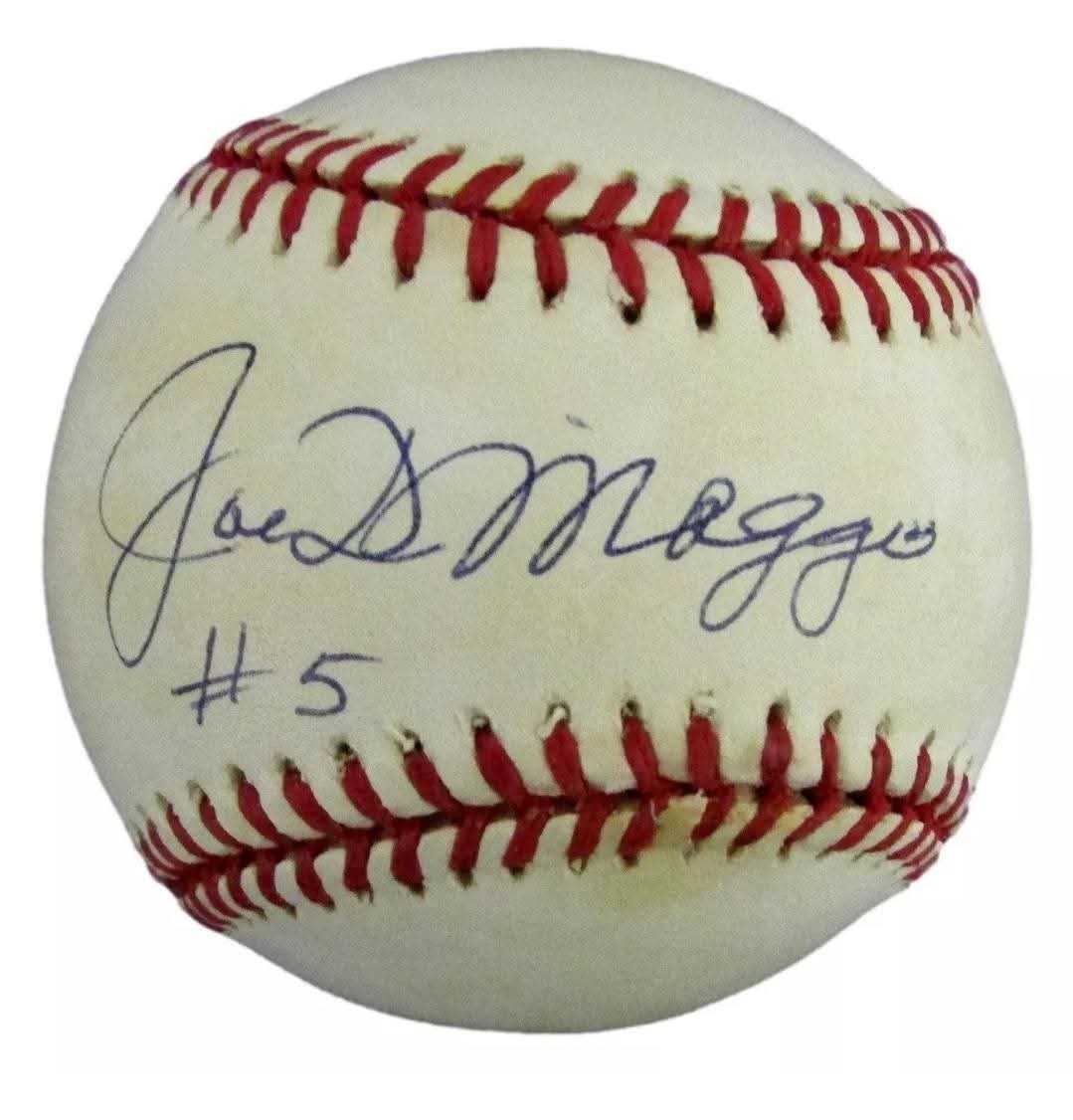Joe DiMaggio Autographed Signed New York Yankees Nice Official American League Baseball With Beckett COA 