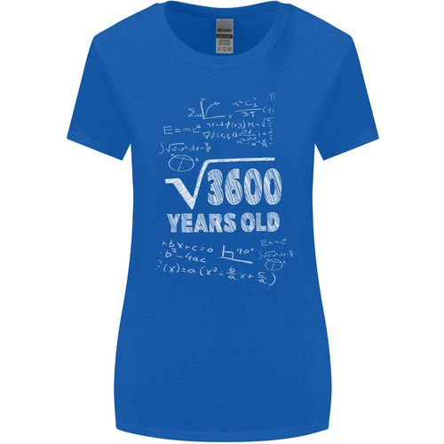 60th Cumpleaños 60 Años Geek Divertido Matemáticas Mujer Ancho Cortar T-Shirt - Imagen 4 de 13