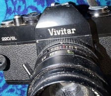 vintage  Vivitar  220/SL 35mm SLR Film Camera w/50mm 1:1.8 Lens UNTESTED RARE