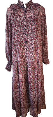 MNG Mango Damen Blusen Kleid, Gr. XL, Chiffon, Unterkleid, wie NEU!