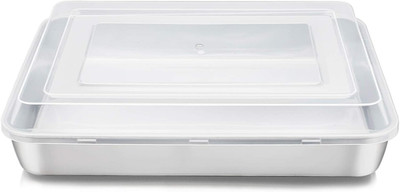 Stainless Steel Baking Pan with Lid, 12  X 9¾ X 2 Inch Rectangle Sheet Cake Pans