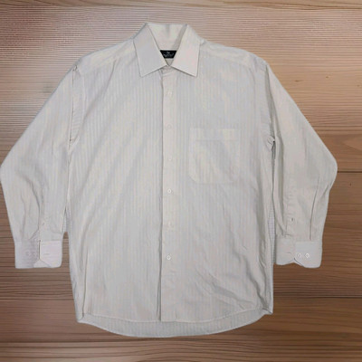 Byblos Dress Shirt - Made In Milan Italy - White Long Sleeve - Size Large 40-41