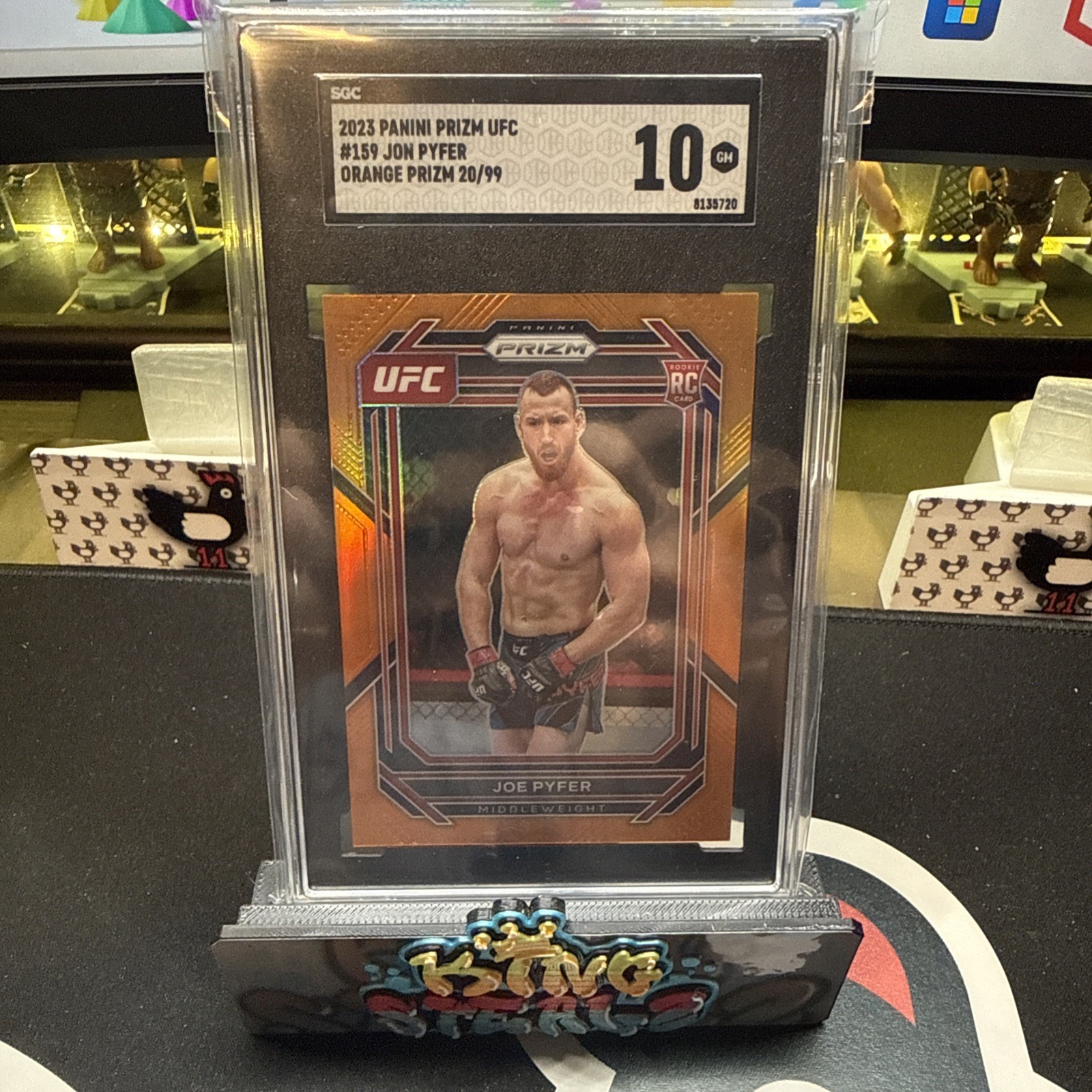 2023 Panini Prizm UFC Orange Prizm /99 Joe Pyfer #159 Rookie RC