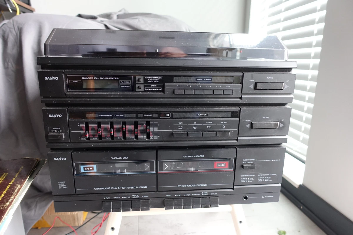 VTG Sanyo Stereo Music System GXT848U Main Unit -Phono Tape Radio