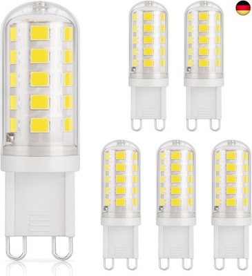 DiCUNO G9 LED Lampe kaltweiß 6000K, 3W LED Leuchtmittel Ersatz 30W-40W 