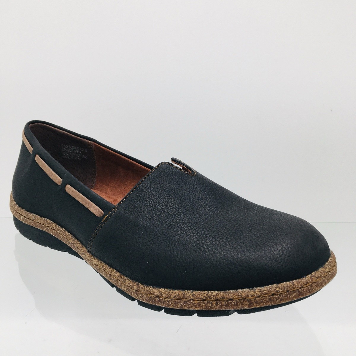 Born BOC Slip On Flats Sz 9.5 M Soft Black Leather Comfort  display picture 1