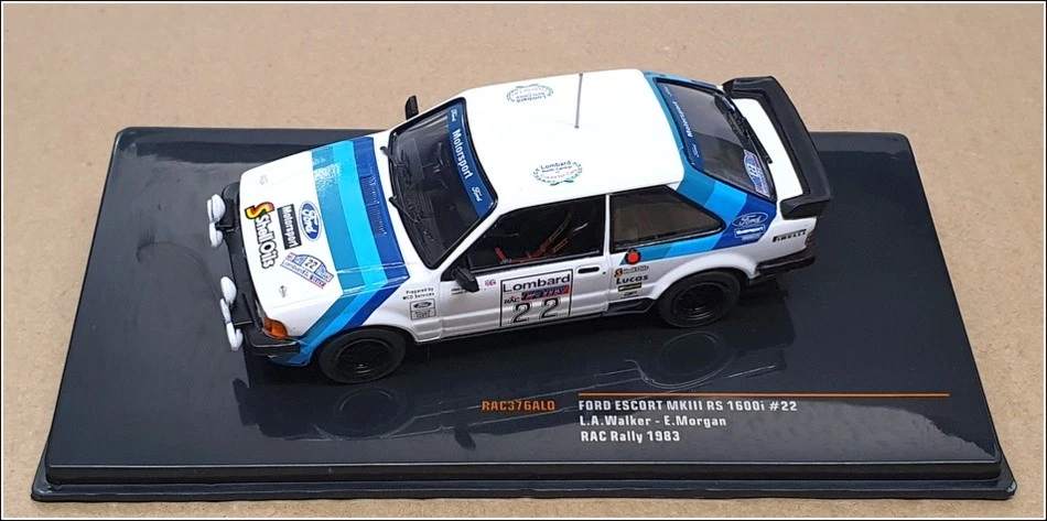 Ixo 1/43 Scale RAC376ALQ - Ford Escort MKIII RS 1600i #22 RAC Rally 1983 - Image 4 of 4
