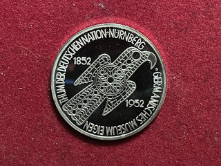Medaille 5 DM 1952 Germanisches Museum Ausgabe von 2013 Polierte Platte