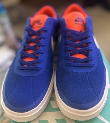 NIKE SB BRUIN HYPERFEEL RACER BLUE WHITE SWOOSH SKATE SUEDE