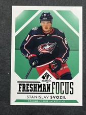 23-24 UD SP Authentic Green Parallel RC Freshman Focus FF-42 Stanislav Svozil