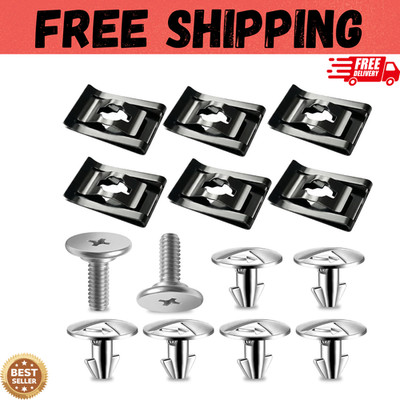 14PCS Engine Splash Shield/Skid Plate Screws, Splash Shield Screws for Honda
