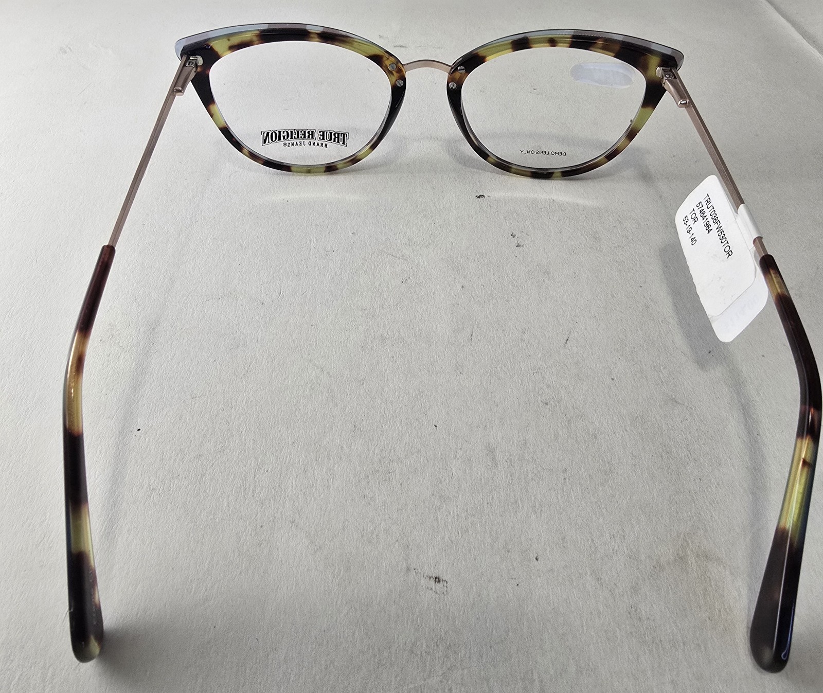 True Religion Trut038 Tor Eyeglasses Frame Size 53 - 19 - 140  Tortoise  thumbnail 2