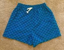 Gucci GG Monogram Custom Blue Shorts Men s Size Small