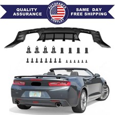 1pcs For Chevrolet Camaro Coupe 2016-2024 Rear Bumper Lip Diffuser Glossy Black