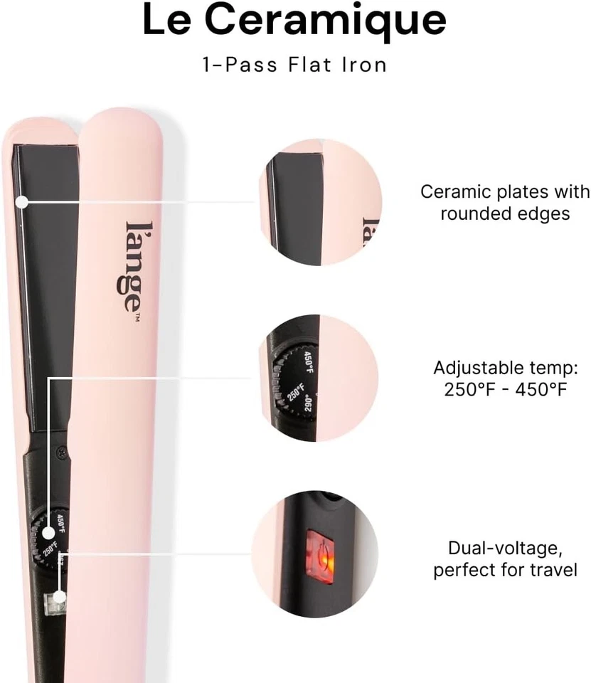 Ergonomic Blush Ceramic Hair Straightener: Fast Heating & Versatile Styling - Image 4 of 4