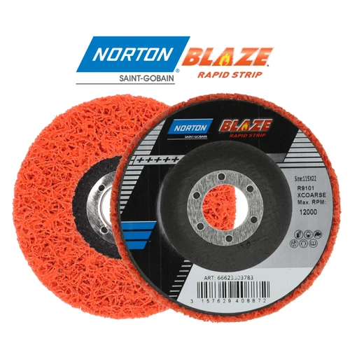 Norton Blaze Rapid Strip 115mm x 22mm Discs 2pcs Genuine Ceramic Clean & Strip