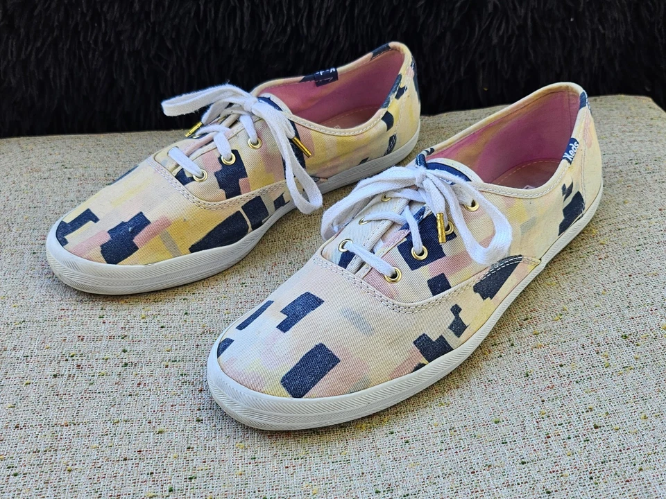 Keds X Birchbox Women Geometric Pattern Sneaker Multi Color Shoes Size 10US 41EU - Image 2 of 4