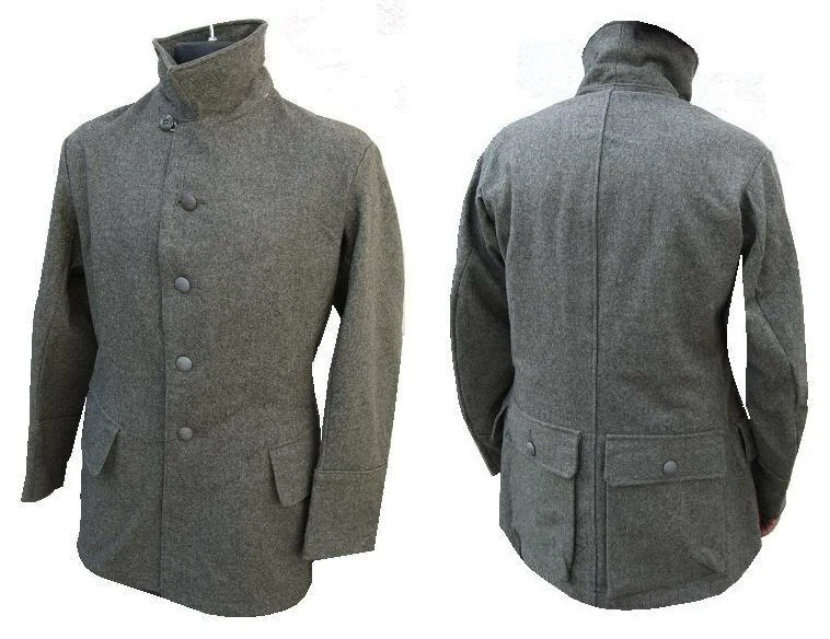 New Vintage Swedish grey wool M39 army blazer coat field jacket 1950s 1940s gray