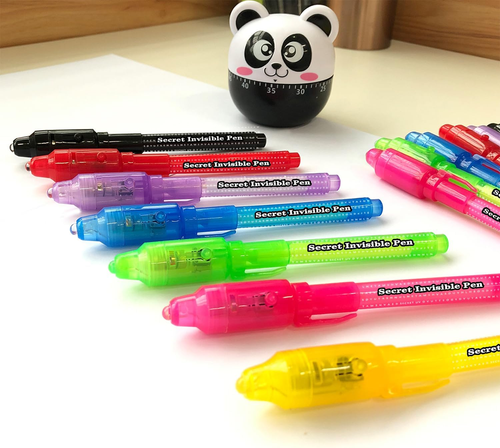 Invisible Ink Pen 10Pcs with UV Light Magic Marker for Secret Messages, Writing - Picture 2 of 6