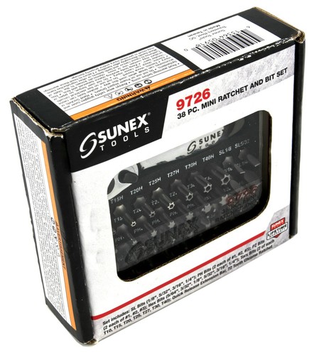 Sunex Tools 9726 - 38 Piece Mini Ratchet and Bit Set with Aluminum Storage Case - Picture 8 of 8