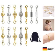 Magnetische Karabinerverschlüsse Metall 12 Stück glänzend für Schmuckkreativ