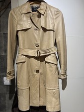 Gucci Tan Lambs Leather Trench Coat - Camel Size It 40/uk 8/us 4/fr 36
