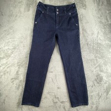 Pilcro And The Letterpress Anthropologie Jeans Womens 28 Blue Denim Crop Ankle