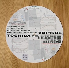 Toshiba SR-250/SR-255/SR-355/SR-A230/SR-F335 Tonearm Stylus Alignment Protractor