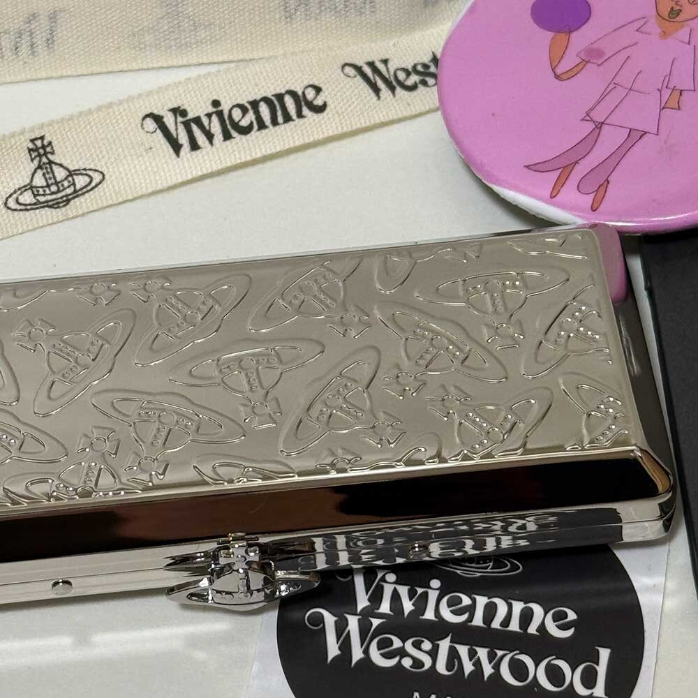 Vivienne Westwood Cigarette Tabaco Brass Case metal slim Silver