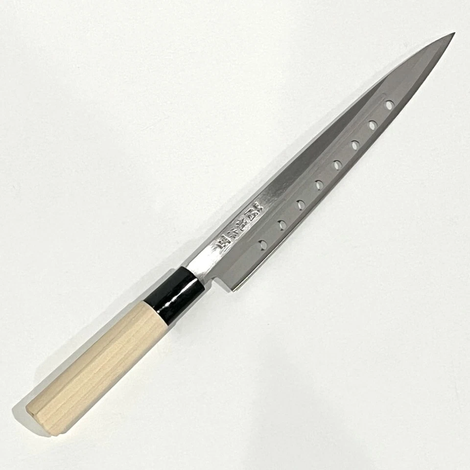 Cuchillo de cocina japonés Sashimi Sushi Chef hoja de un solo filo de 8" Seki Ryu Japón Foto 3 de 4