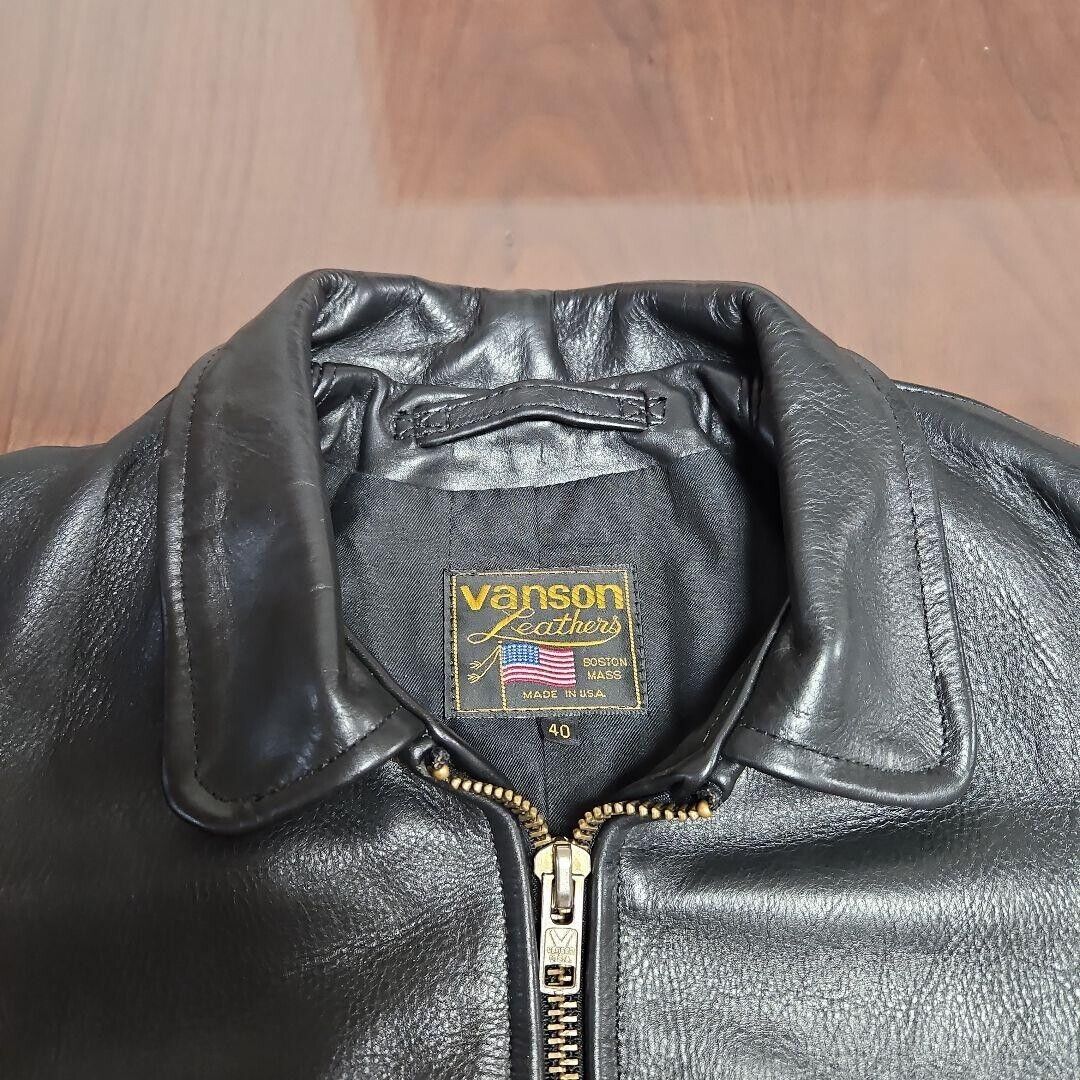 VANSON Leather Single Riders Jacket Enfield men Size 40 VANSON Leather Single Riders Jacket Enfield men Size 40