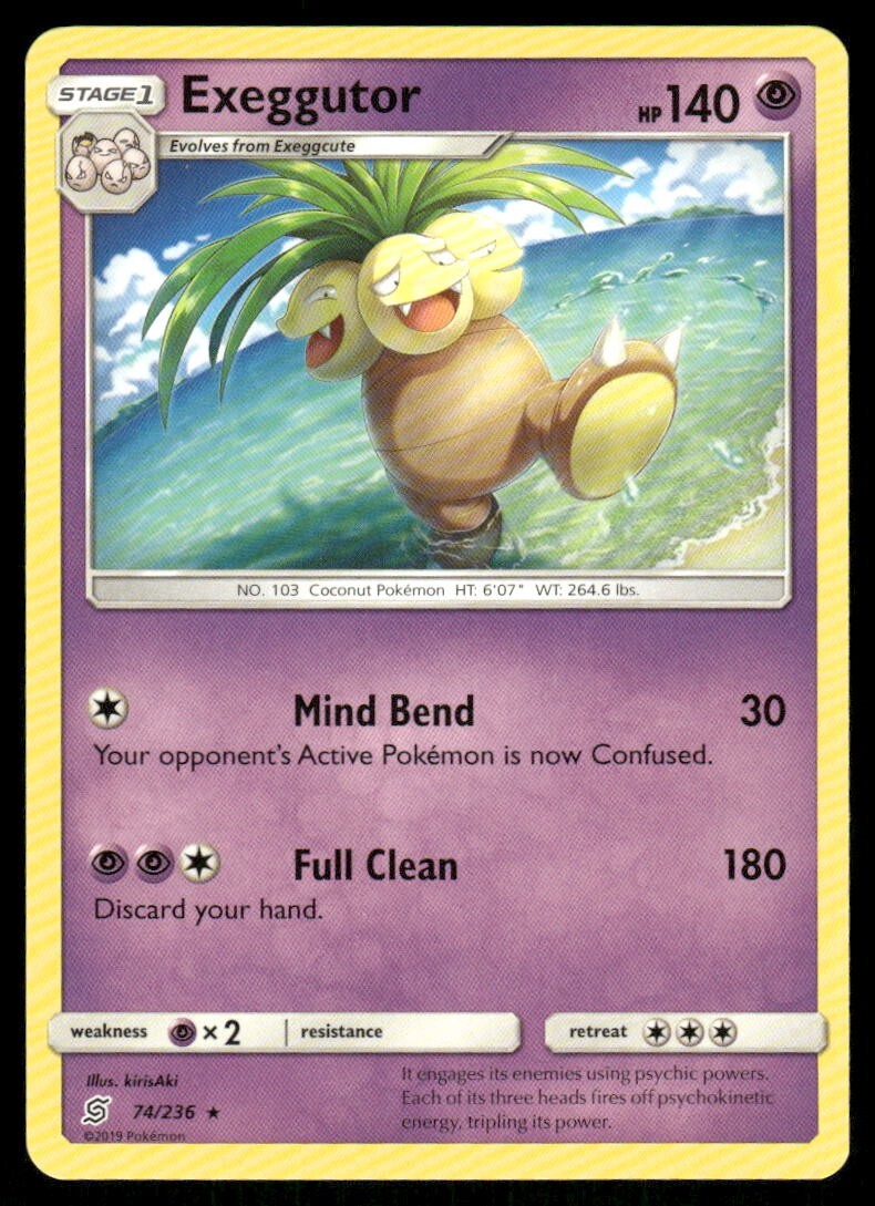Exeggutor 74/236 Unified Minds Pokemon TCG trading card