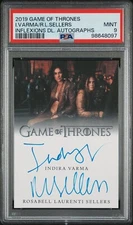 Game of Thrones Dual Autograph Indira Varma Rosabell Laurenti Sellers PSA 9 Mint