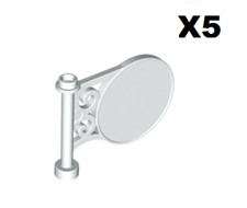 Lego ® Lot 5 Panneau Signalisation Train White Road Sign Round ref 13459 NEW