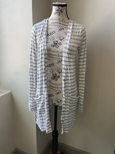 Agnes Dora Striped Sweater Cardigan Buttons In Front