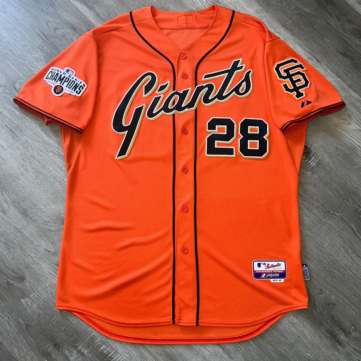 Orange Jersey Sf Giants Posey Jersey Authentic 2015 Buster Posey