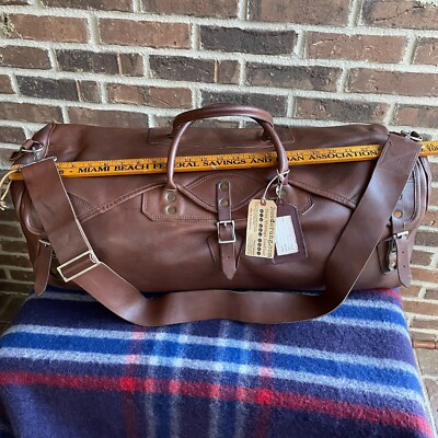 RARE VINTAGE 1970s GOKEY ORVIS BULLHIDE PERFECT SIZE GYM DUFFEL BAG R$3498