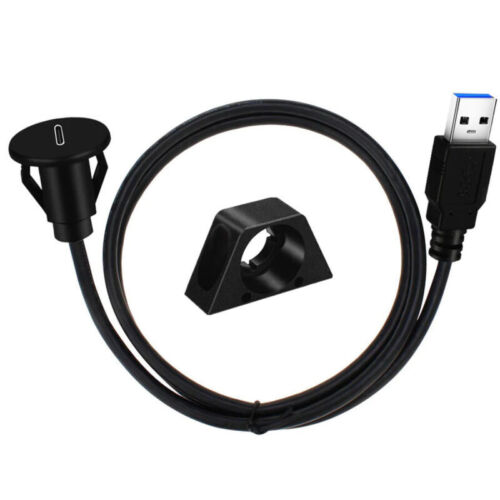 USB 3.0 Male to Female Extension Cable with Panel Mount for Dashboards - Picture 4 of 8