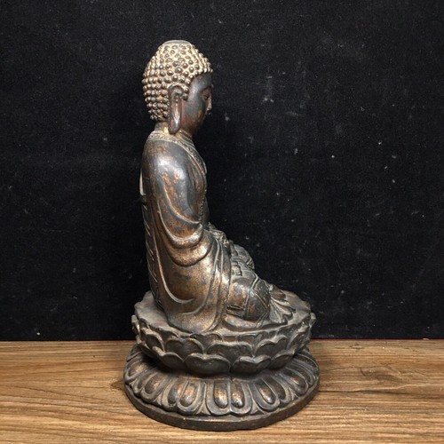 Statua Buddha in rame puro di Buddha Shakyamuni - Foto 4 di 9