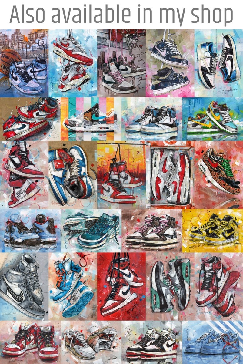 Nike air Jordan 1 high university blue poster (50x70cm / 19.68