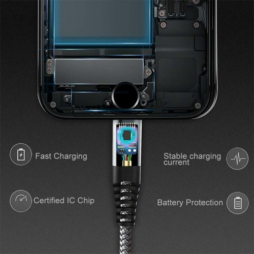 10FT USB-C CABLE EXTRA LONG FAST CHARGER POWER CORD TYPE-C for PHONES TABLETS - 第 3/7 張圖片