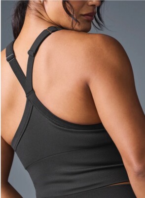 Alo Yoga Seamless Ribbed Favorite Bra Tank Top Racerback