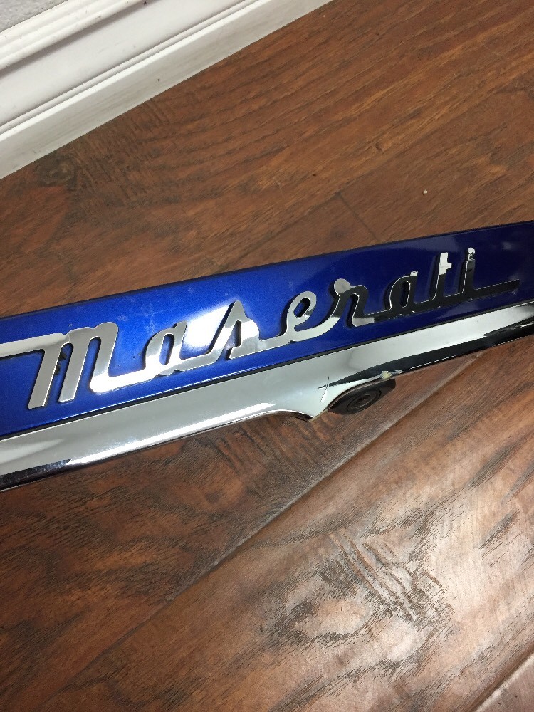 2015 Maserati Ghibli M157 Trunk Lid Trim Panel Chrome Moulding Blue 2014-2017