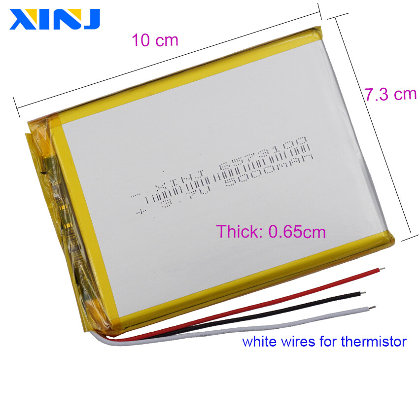 3.7V 5000mAh 18.5Wh Rechargeable Li Lipo Battery 3490120 For GPS LED Tablet PC - Foto 11