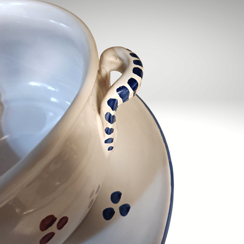 De colección Cantagalli Italia Firenzi Cubierto Tureen Bajo Plato y Cucharón Flores - Imagen 7 de 10