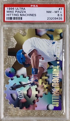 1996 ULTRA HITTING MACHINES MIKE PIAZZA PSA 8.5 RARE BEAUTY