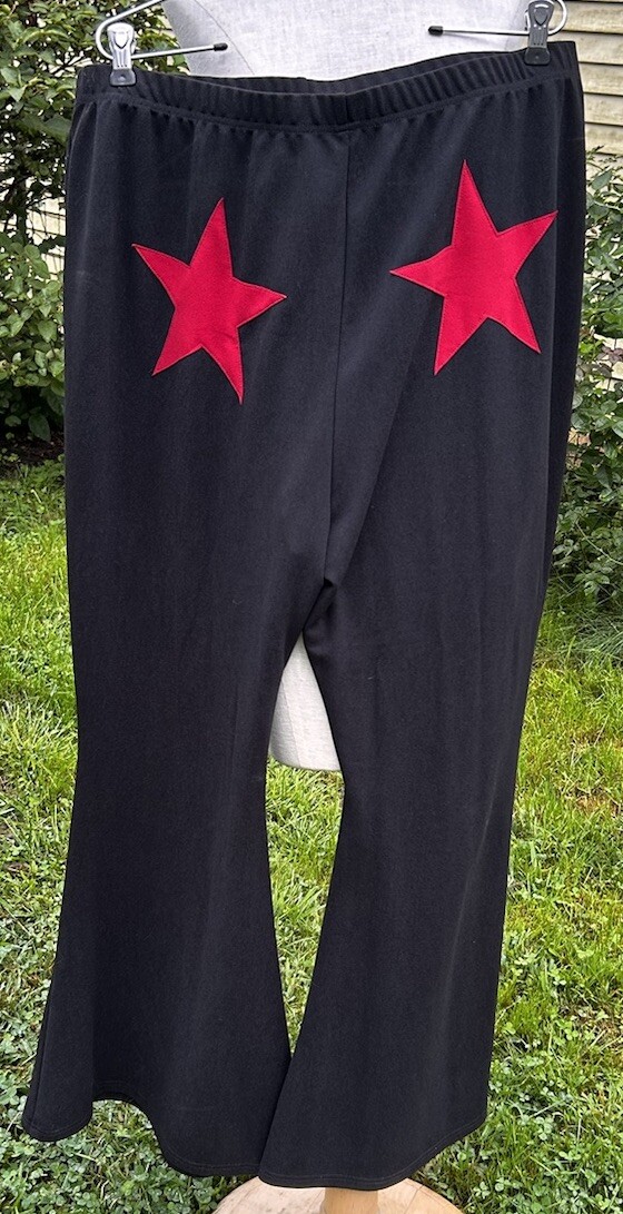 Polyester Pull On Stretch Stars Firecracker Flare… - image 2