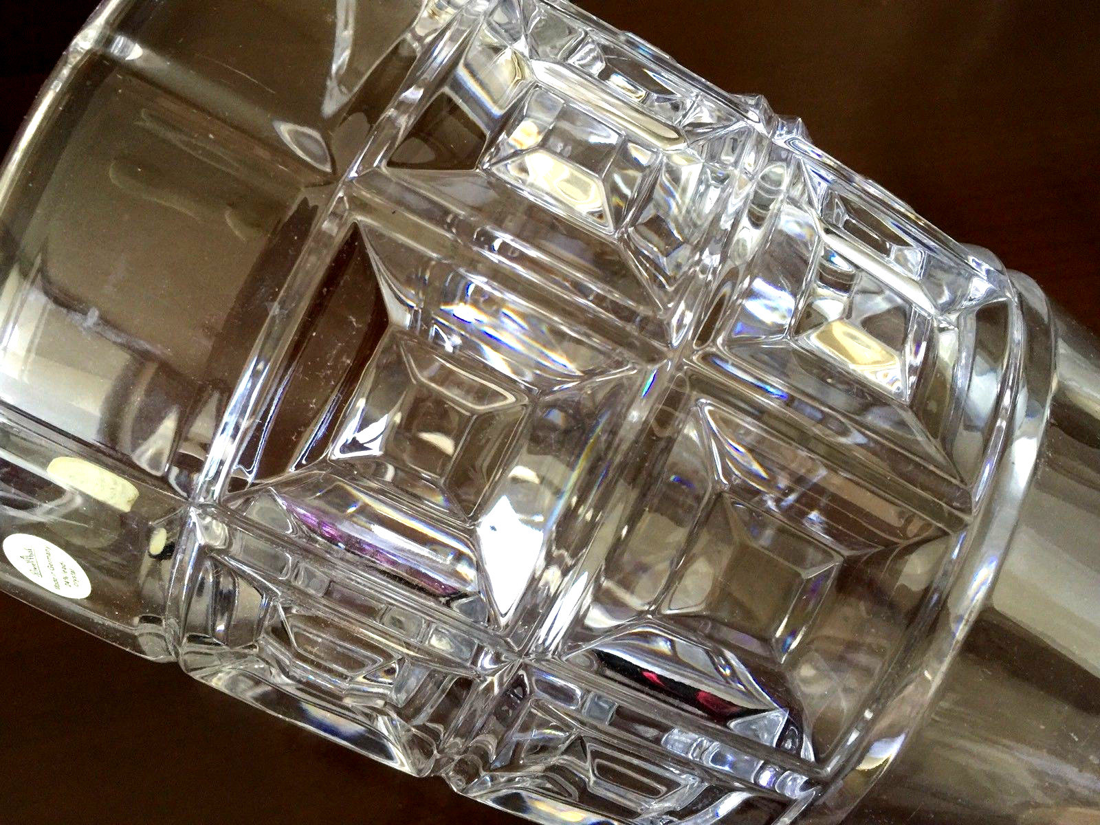 Rosenthal 24 Lead Crystal Large Vase 9 1/4” Tall X 5 3/4” Across