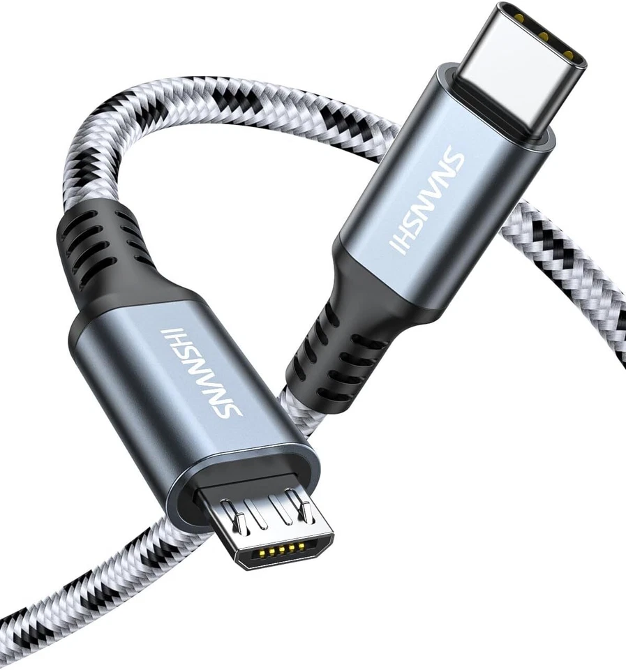 SNANSHI USB C to Micro Cable 4ft, PS4 Controller Charger, 4FT, Black - Image 2 of 4